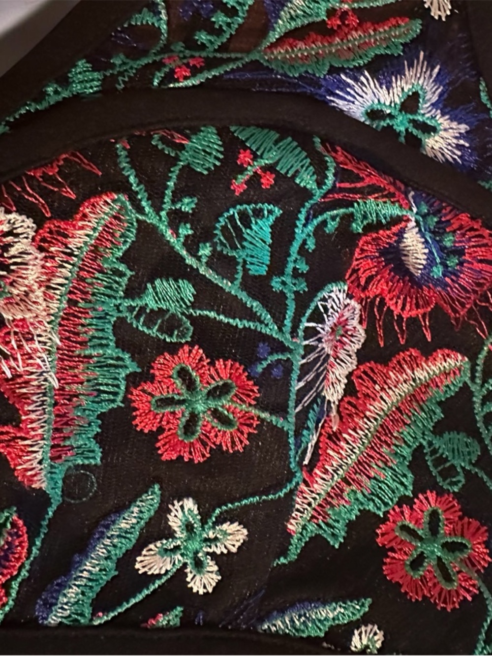 WOW couture Embroidered Multi Colored Boho Bikini Set NWT - Picture 4 of 5